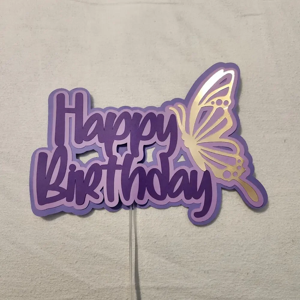 Happy birthday cake topper girls